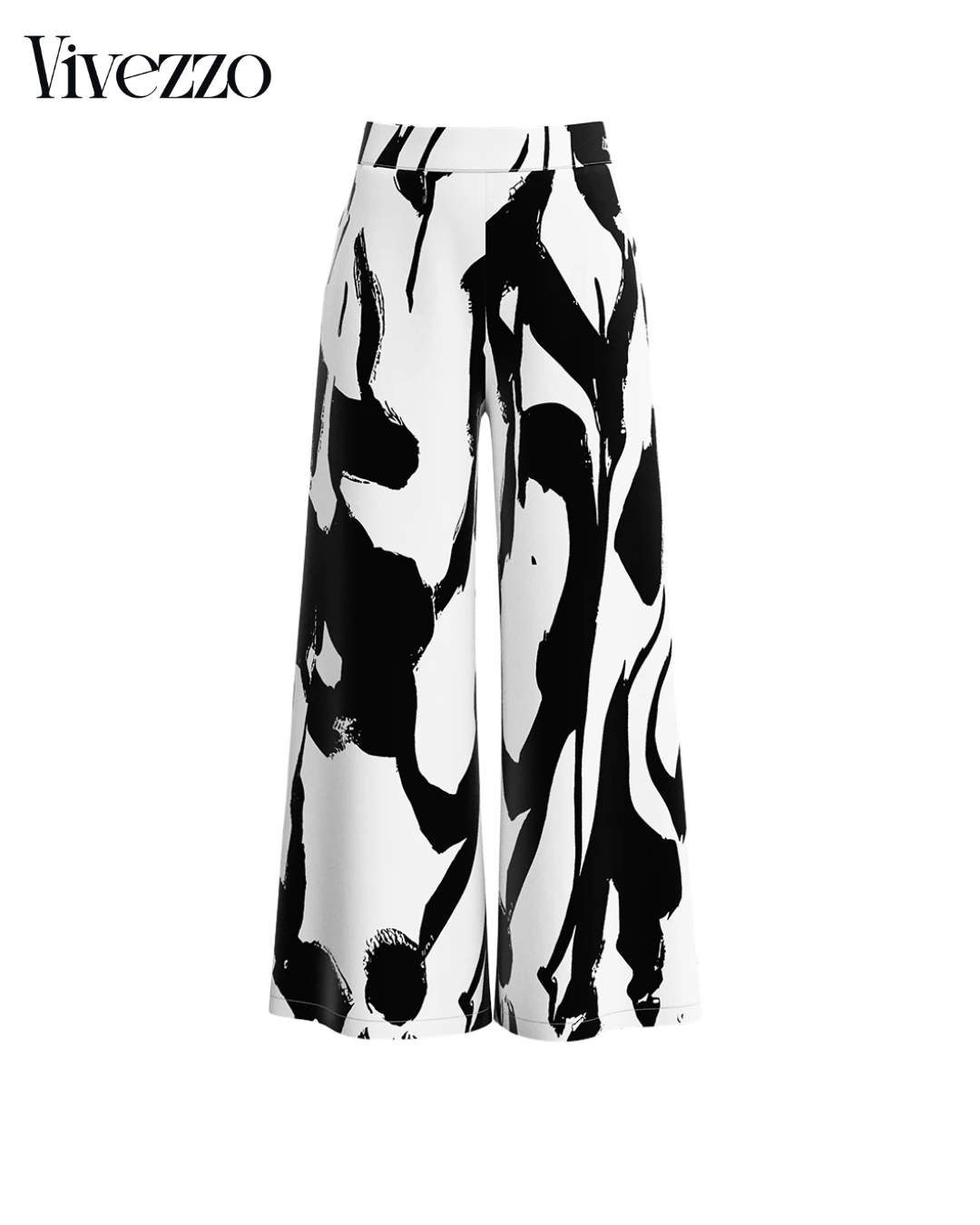 Mia Muse Women's Wide Leg Graffiti Pants