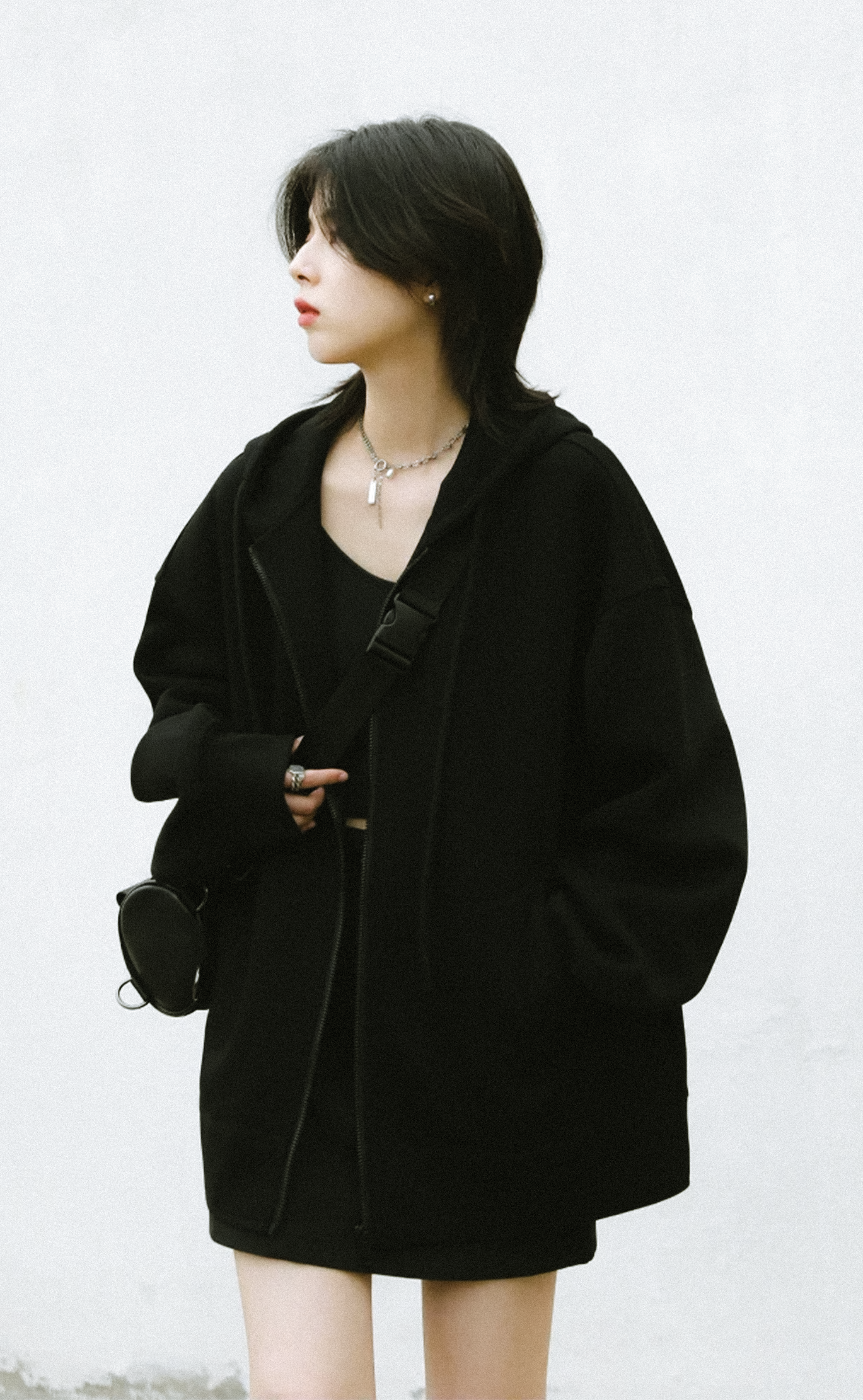 Chic Autumn Hooded Jacket with Pockets