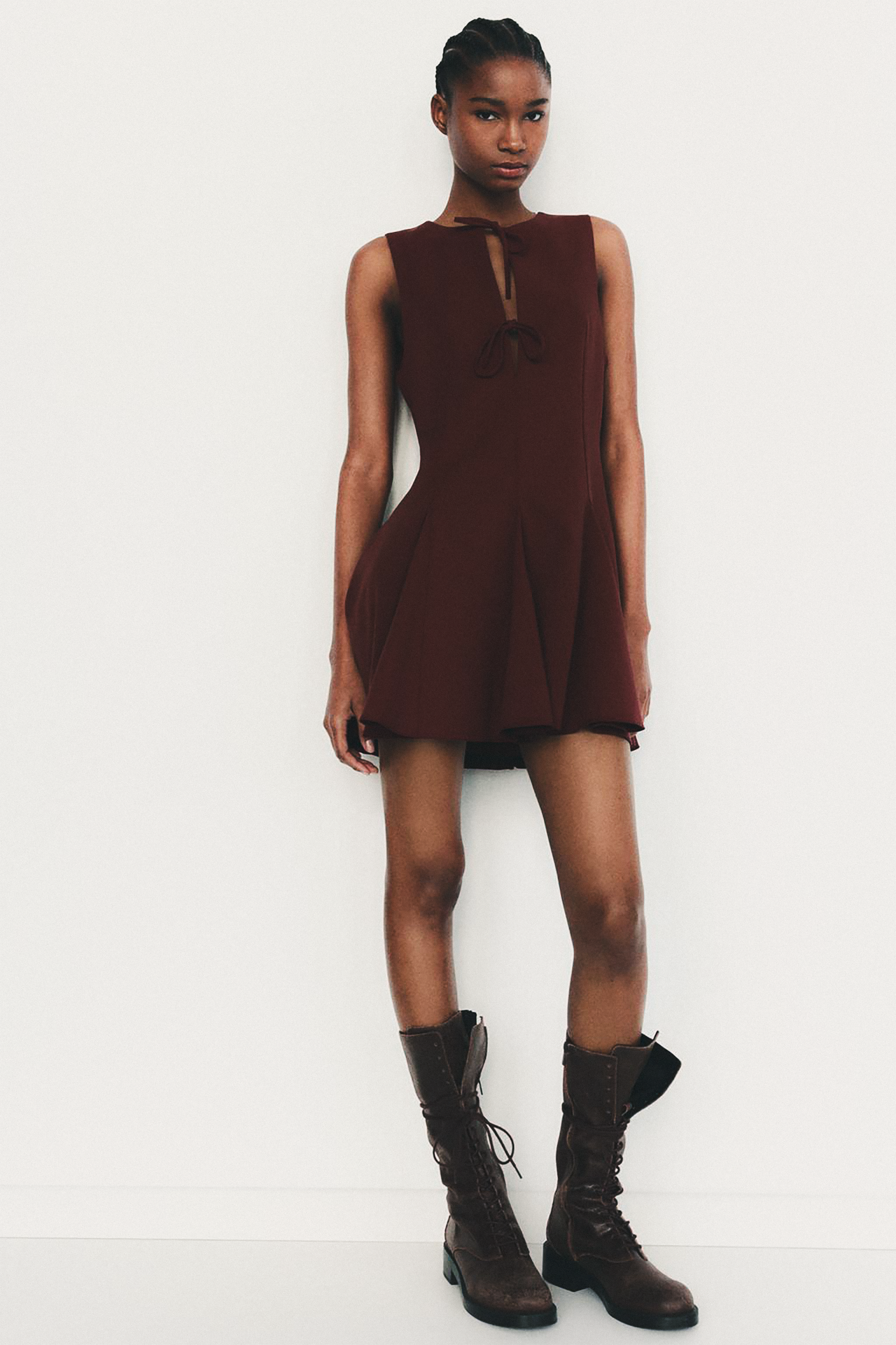 Bow Detail Mini Dress | Vivezzo
