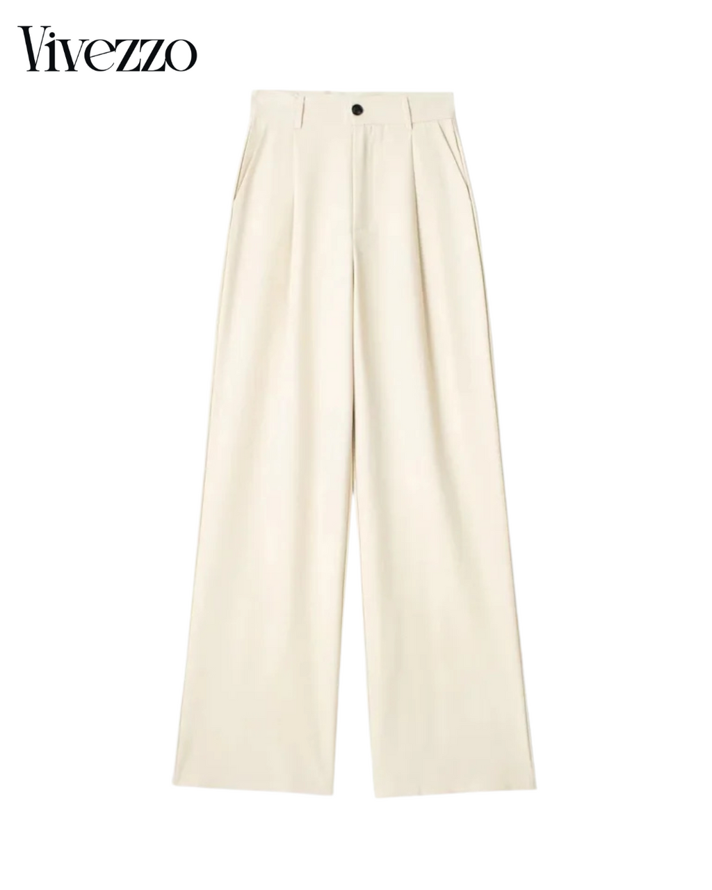 Elegant High Waist Striped Wide Leg Trousers
