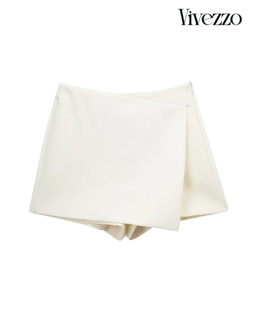 Asymmetric Vintage Skort | Vivezzo
