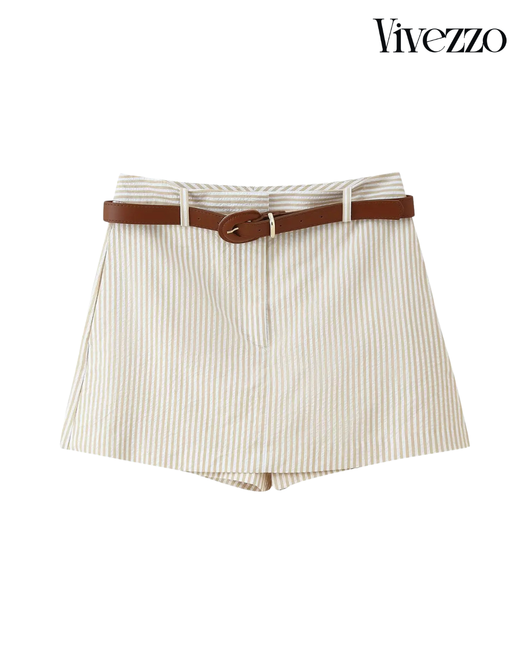 Striped Waist Slim Skort | Vivezzo