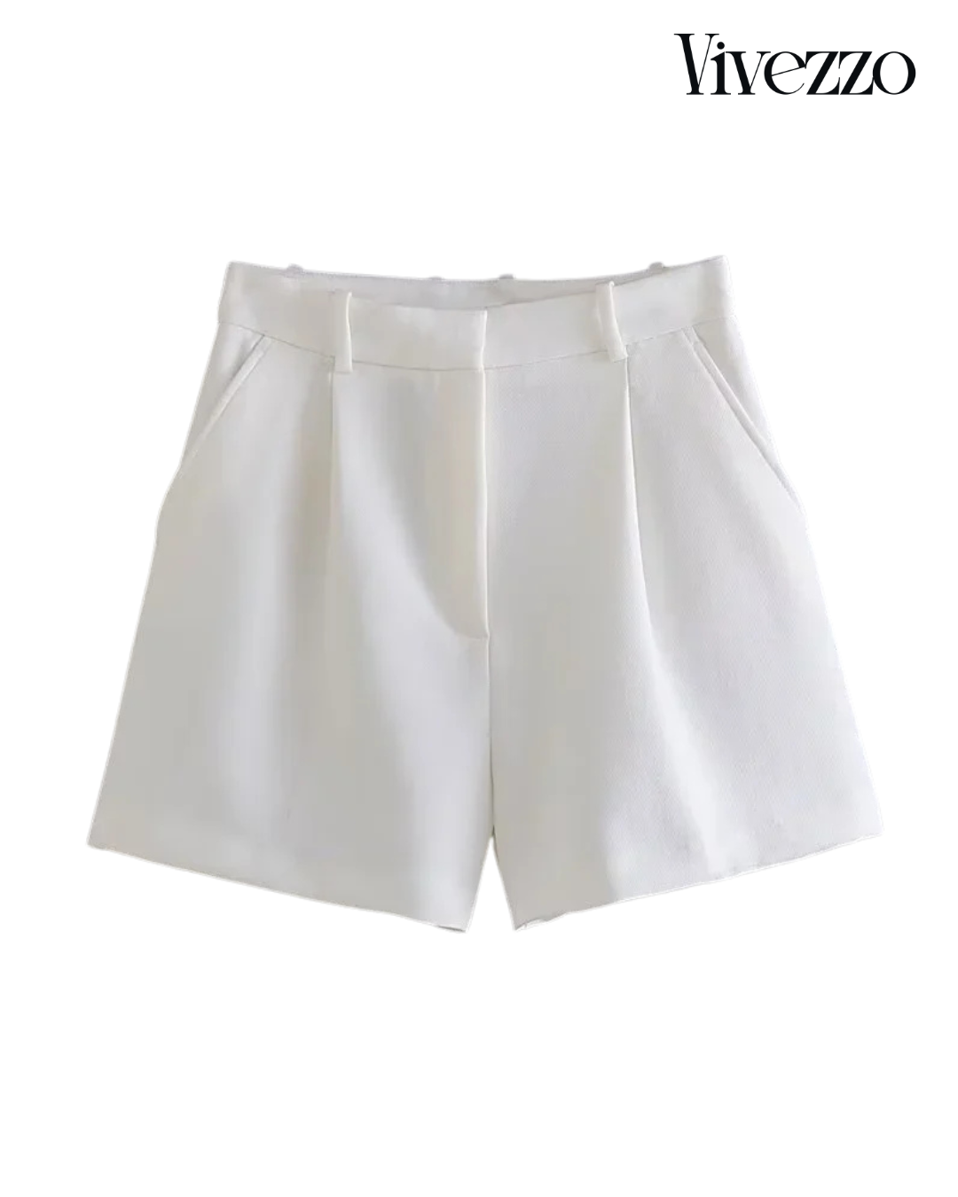 Pleated Baggy High-Waist Shorts