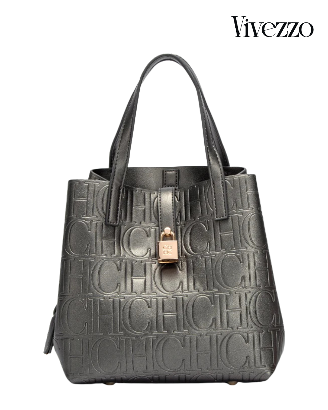 Elegant Steel Embossed Women's Tote Bag