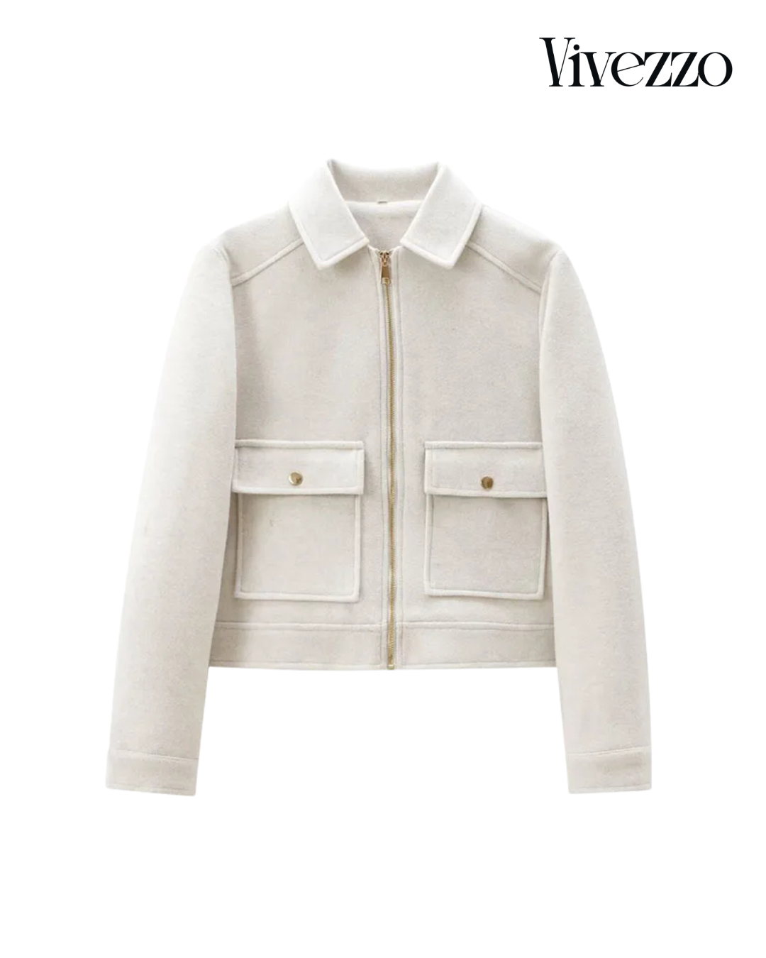Elegant Women's Zipper Jacket - Winter Essential | Vivezzo