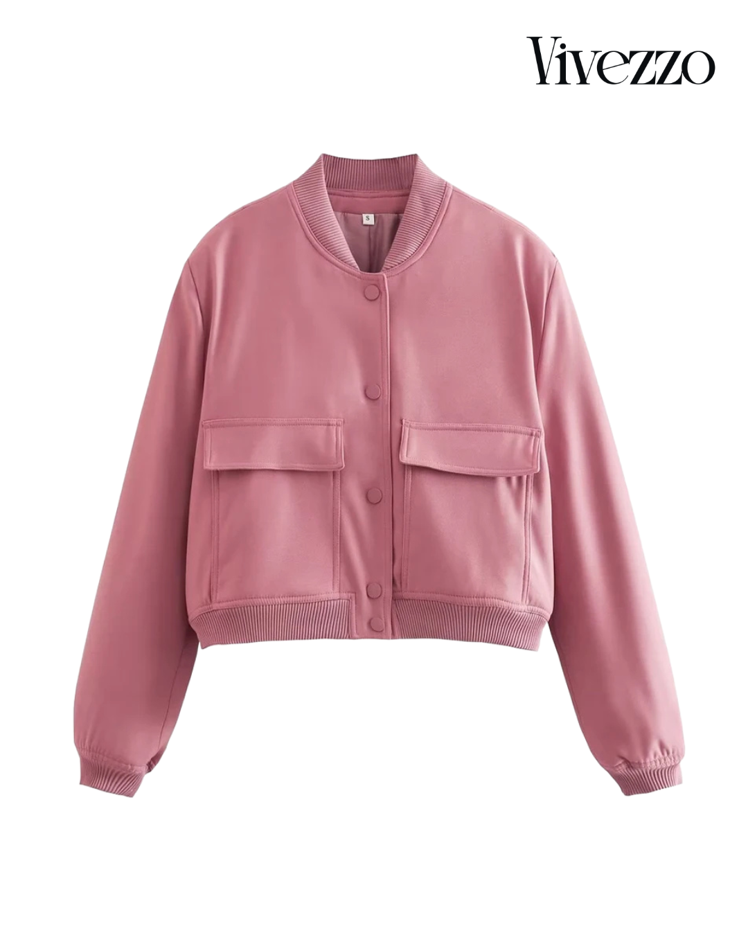 Chic Women's Bomber Jacket with Pockets | Vivezzo