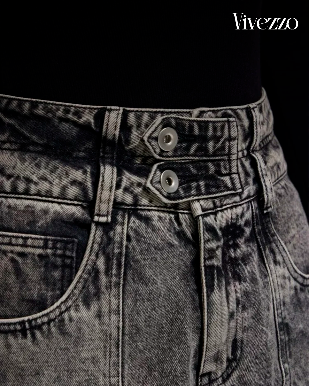 Storm Pocket - Y2K cargo jeans with wide fit and vibe