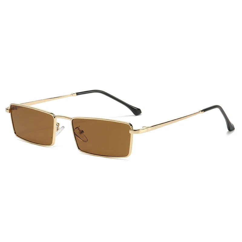 Small Square Metal Sunglasses – Retro Unisex Street Style UV400