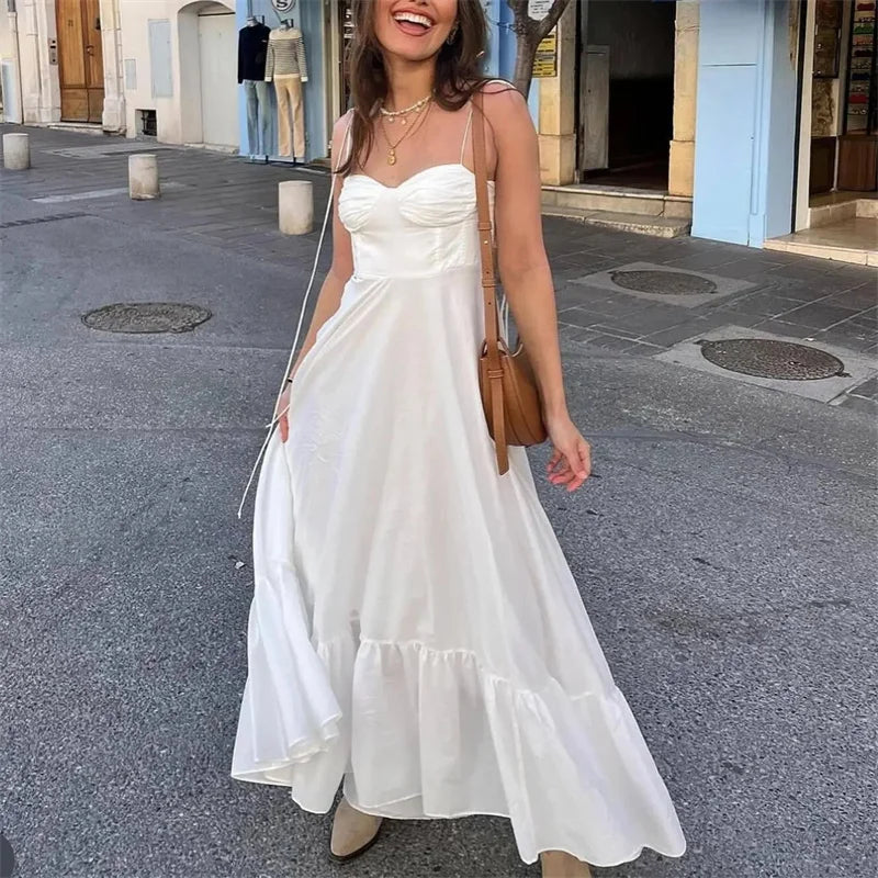 Romantic White Corset Maxi | Vivezzo