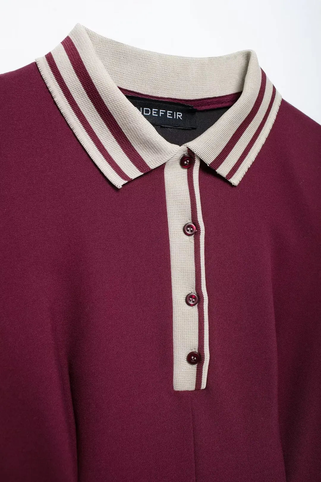 Campus Chic Burgundy Dress | Vivezzo