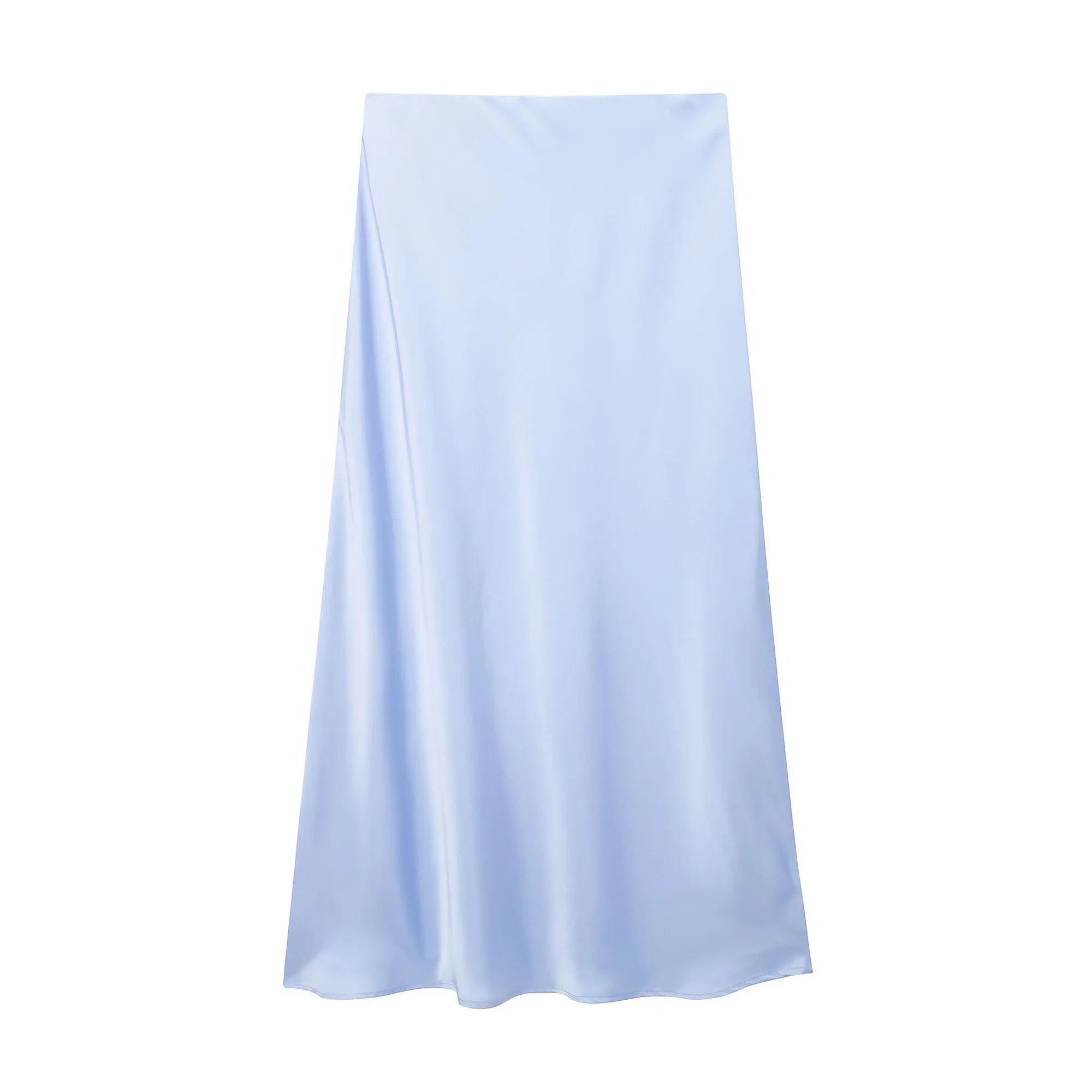 ‍Summer Elegant Satin Midi Skirt – High Waist Office & Casual Style | Vivezzo (100% off)