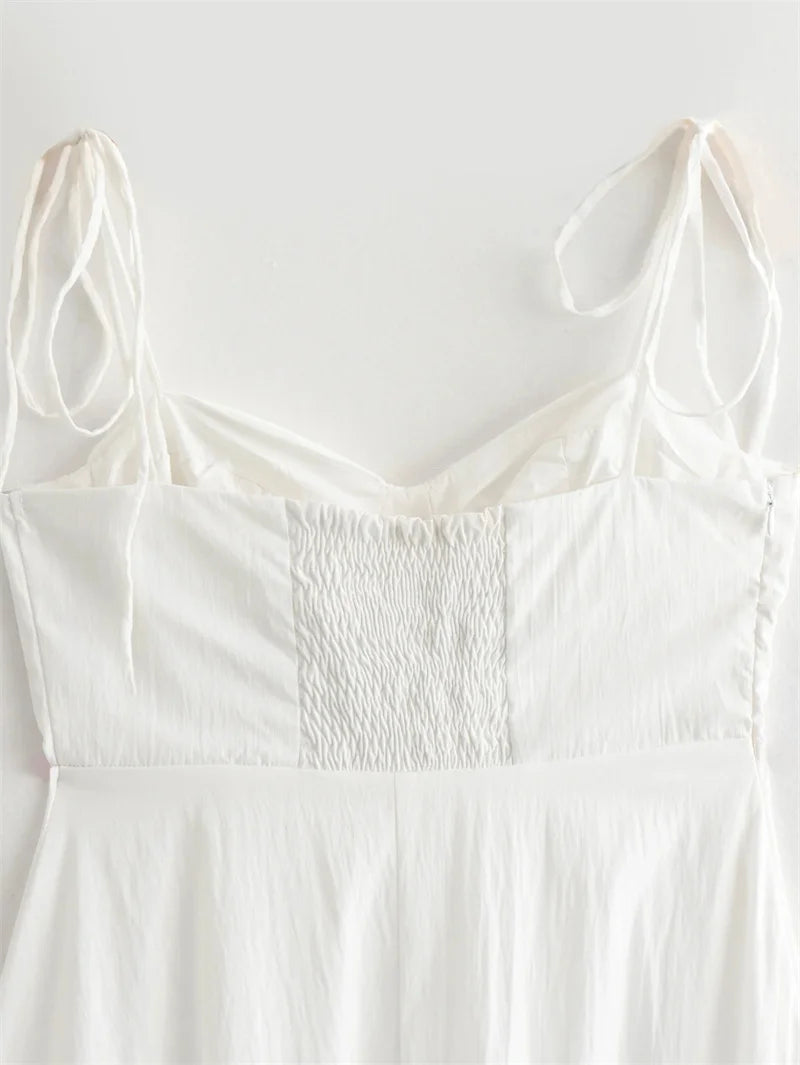 Romantic White Corset Maxi | Vivezzo