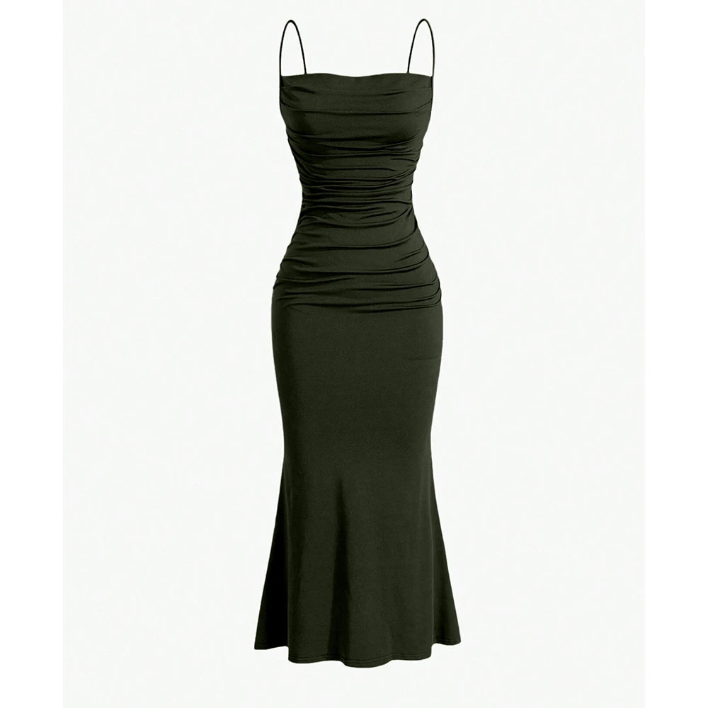 Elegant Spaghetti Strap Maxi Dress | Vivezzo