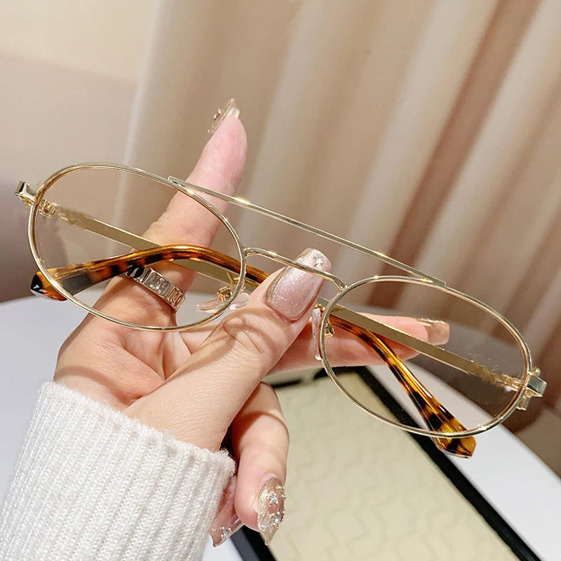 Oval Retro Sunglasses – Metal Frame Unisex Classic UV400 Eyewear