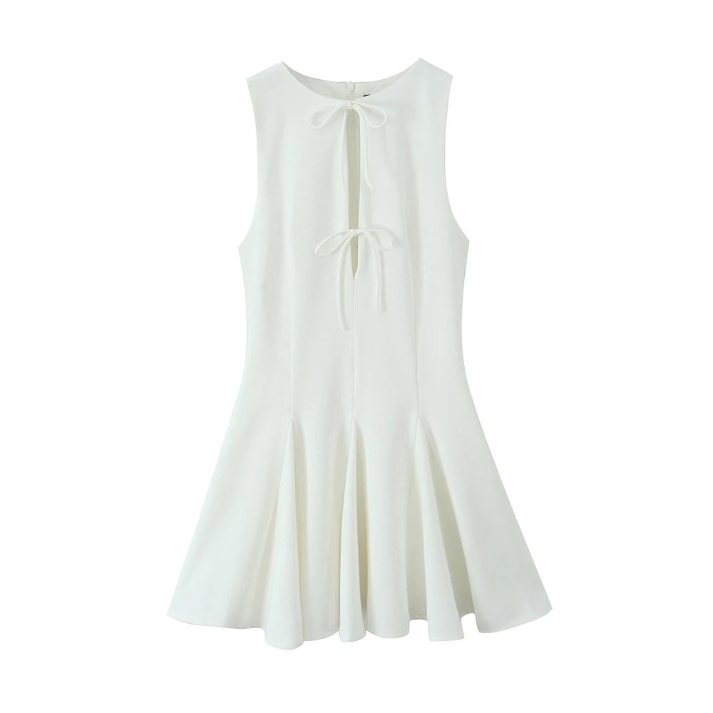 Bow Detail Mini Dress | Vivezzo