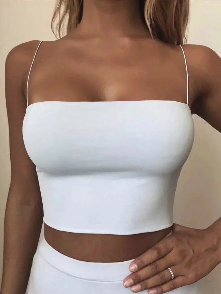 Elastic Cotton Crop Tank | Vivezzo