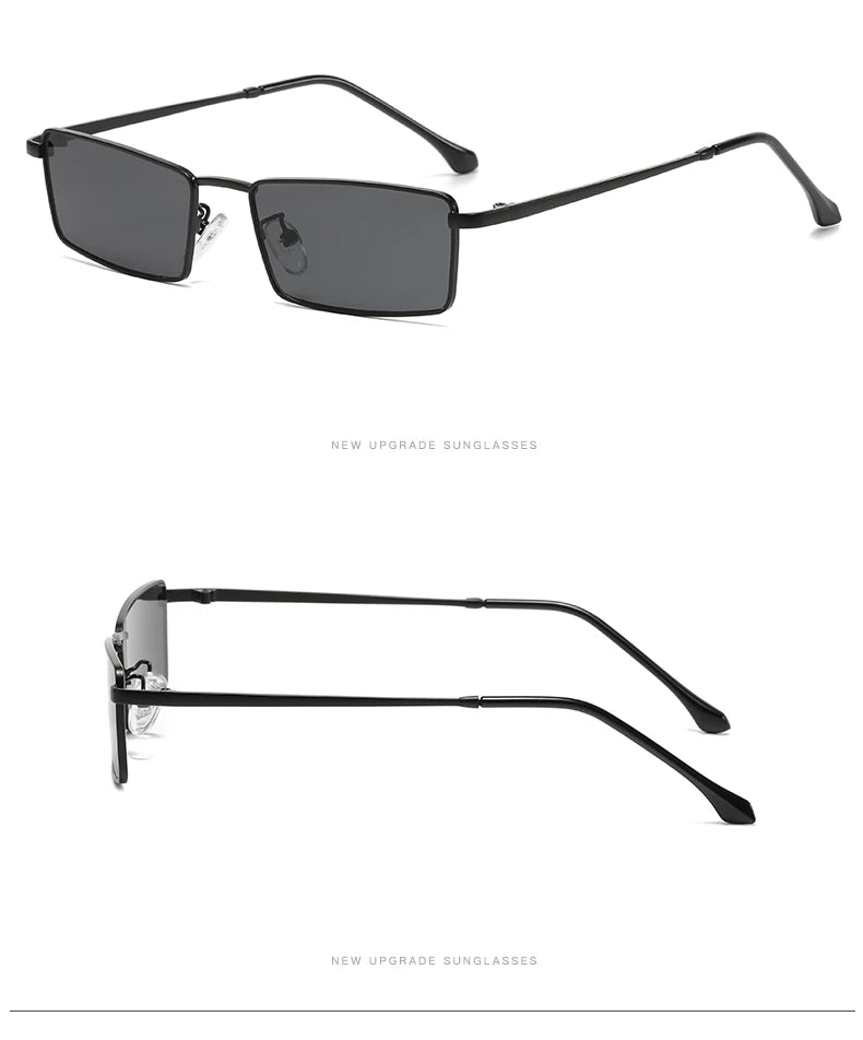 Small Square Metal Sunglasses – Retro Unisex Street Style UV400