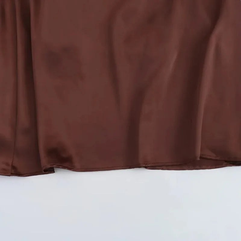 Satin Elegance – Backless Halter Evening Dress | Vivezzo