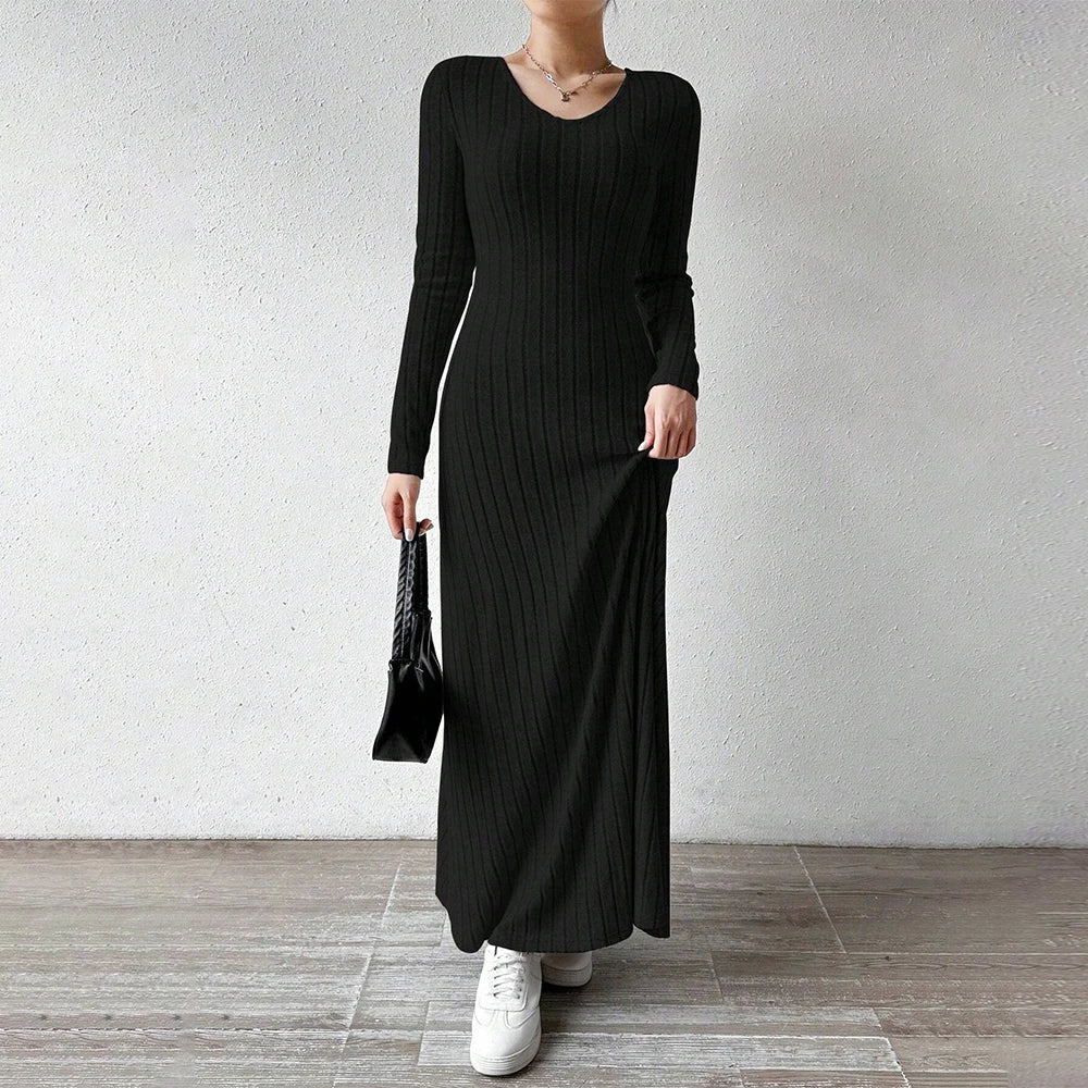 Office Chic Long Sleeve Midi Dress | Vivezzo