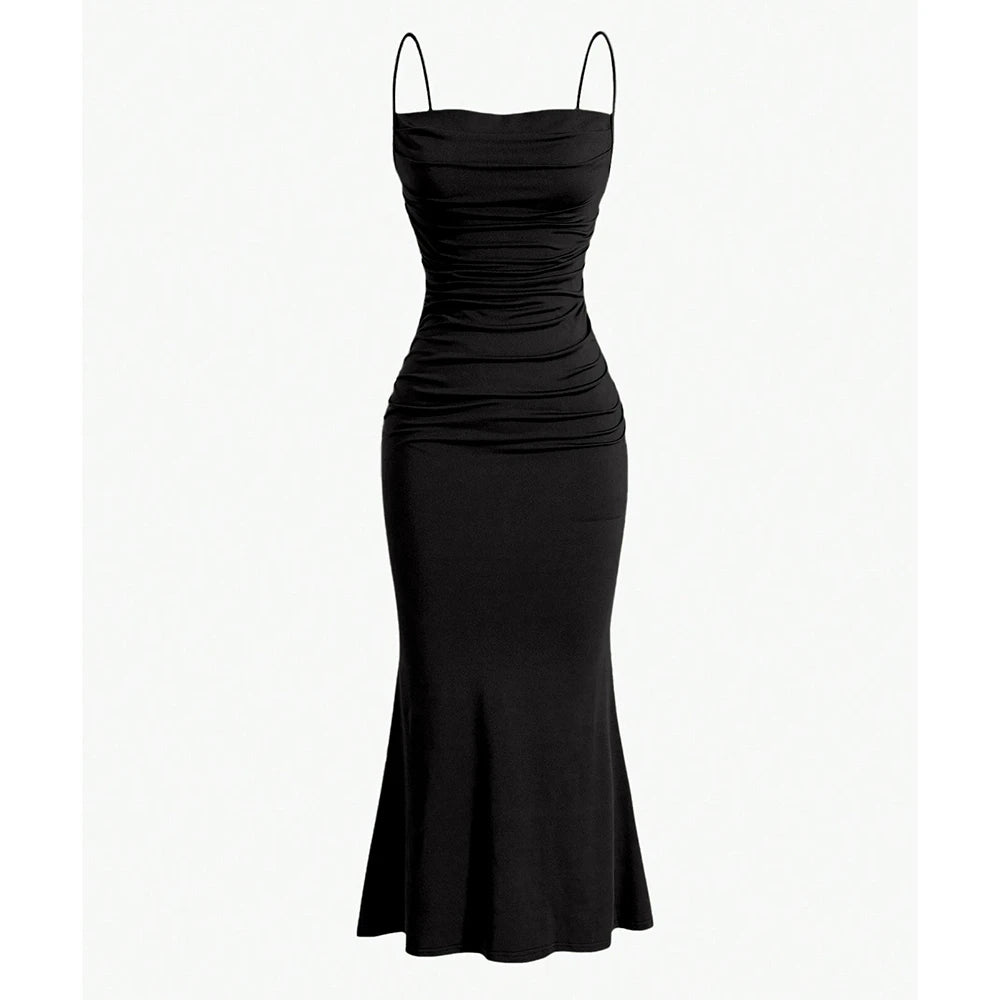 Elegant Spaghetti Strap Maxi Dress | Vivezzo