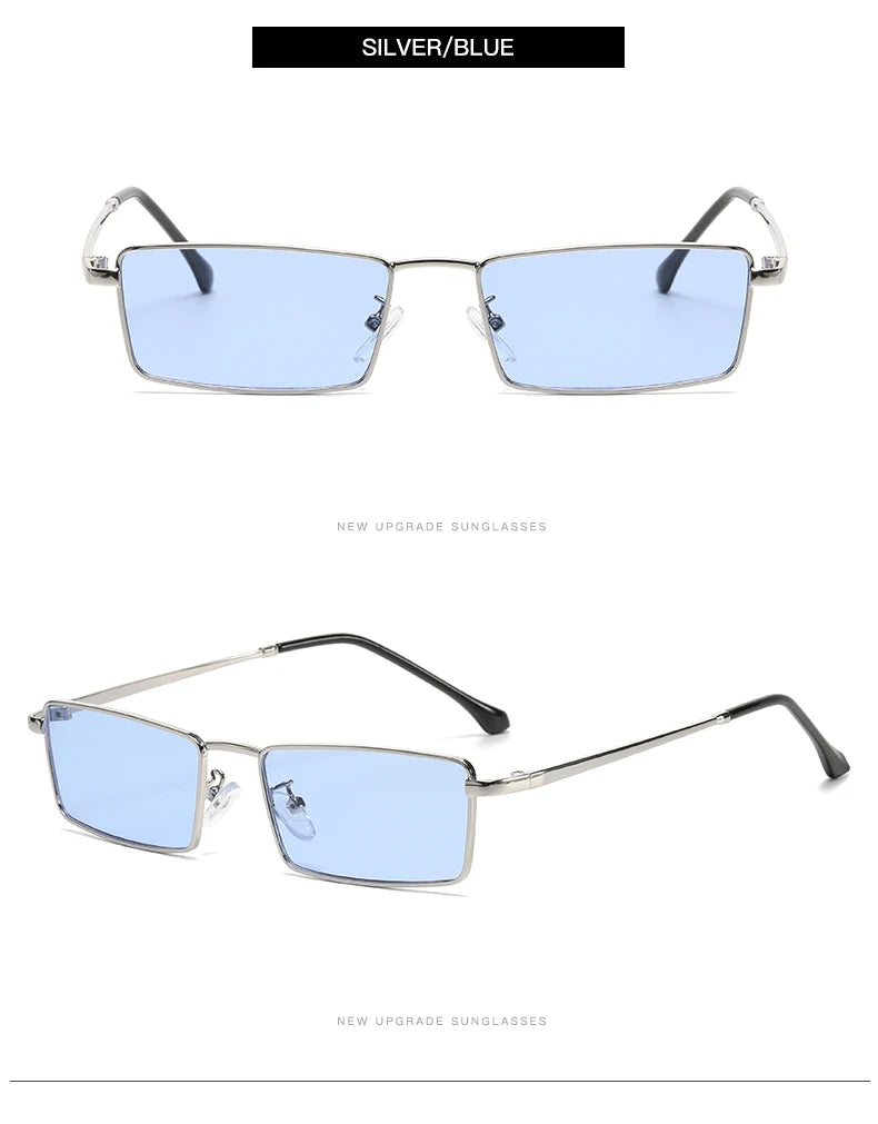 Small Square Metal Sunglasses – Retro Unisex Street Style UV400