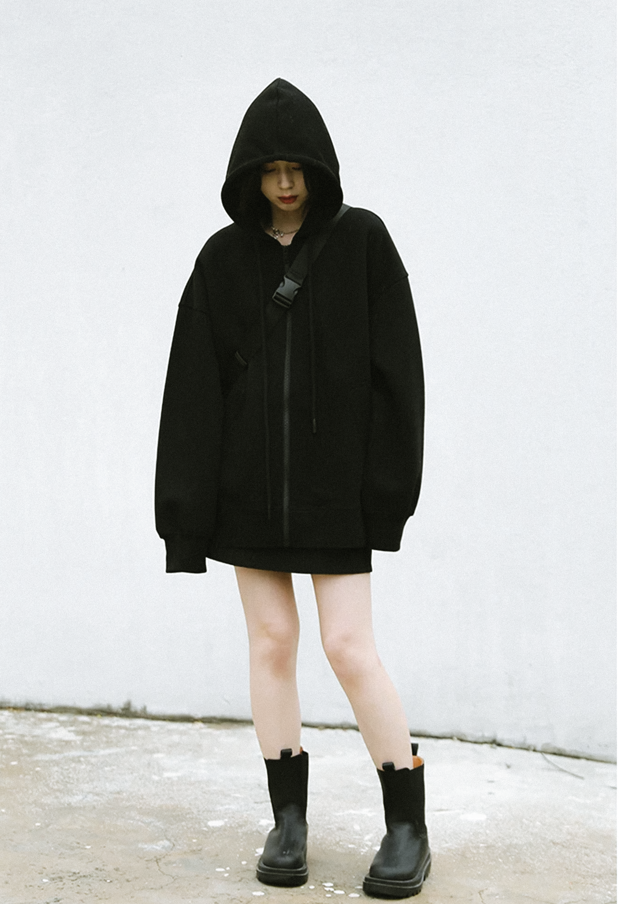 Chic Autumn Hooded Jacket with Pockets