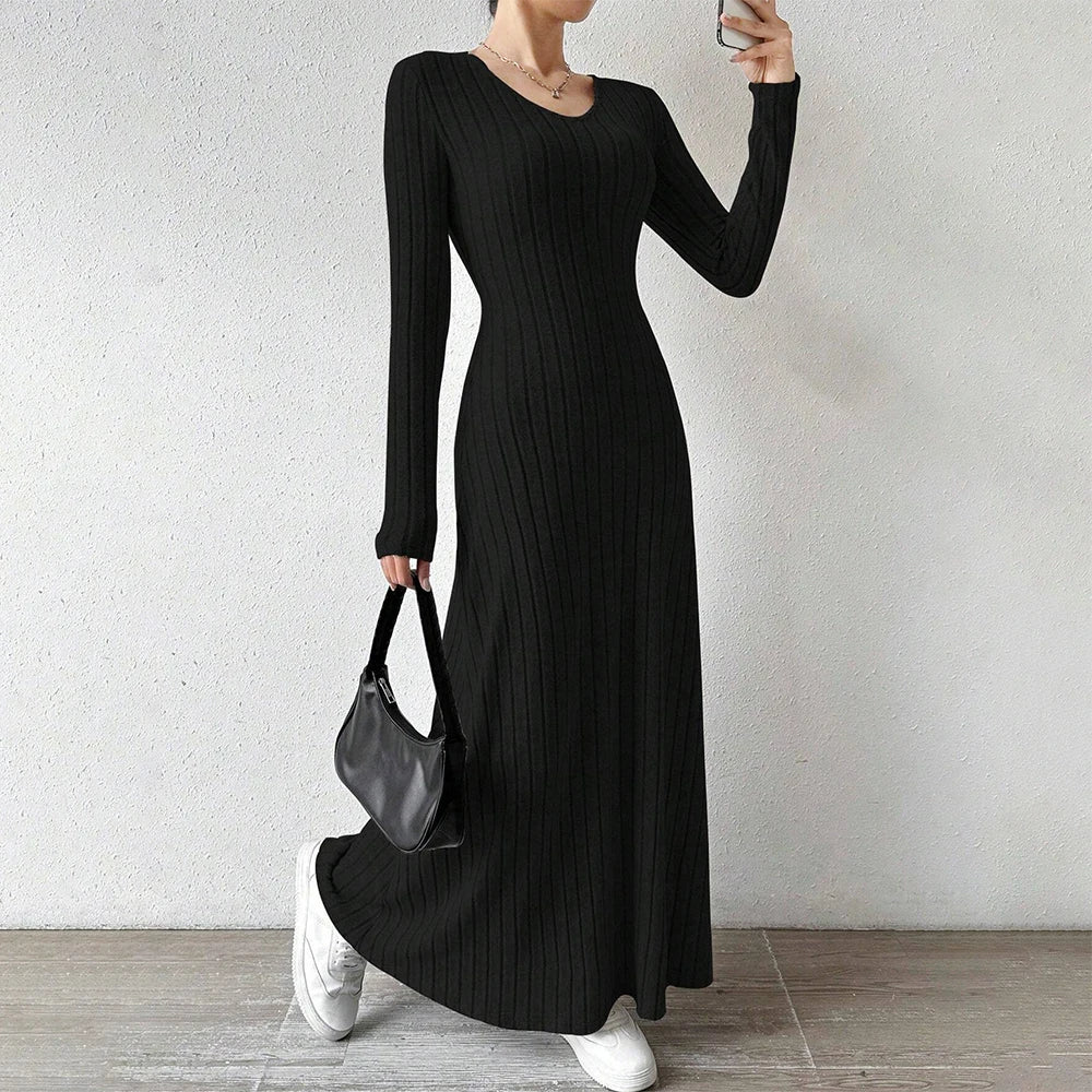 Office Chic Long Sleeve Midi Dress | Vivezzo