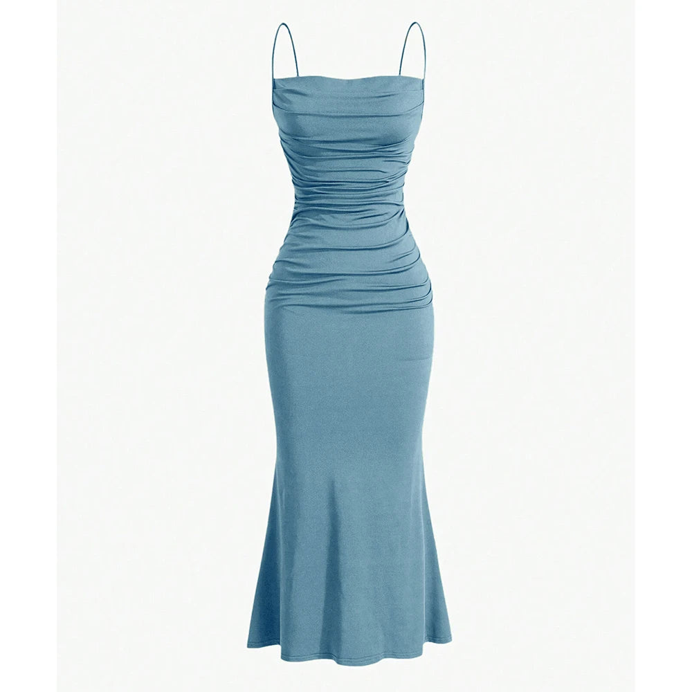 Elegant Spaghetti Strap Maxi Dress | Vivezzo
