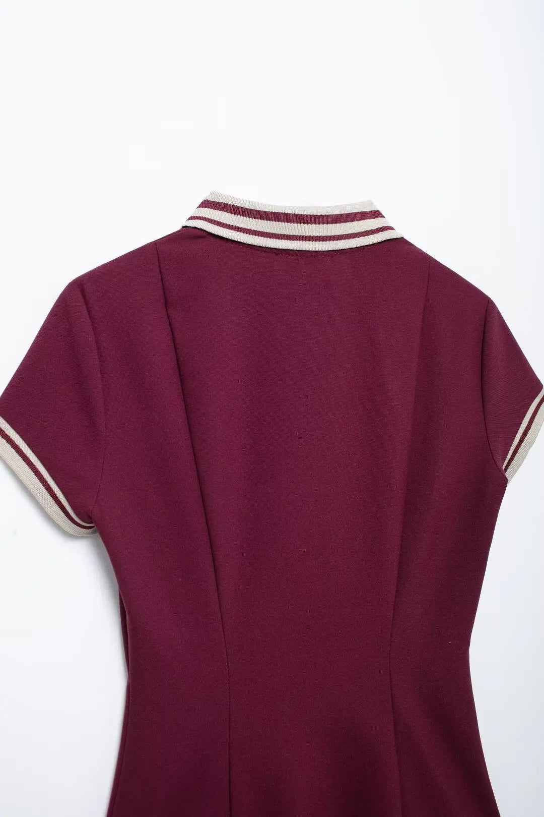 Campus Chic Burgundy Dress | Vivezzo