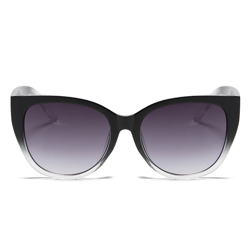 Retro Cat Eye Sunglasses – Gradient Lens, Wide Leg Design UV400