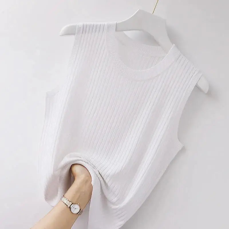 Soft Knit Sleeveless Camisole – Minimal Summer Elegance | Vivezzo