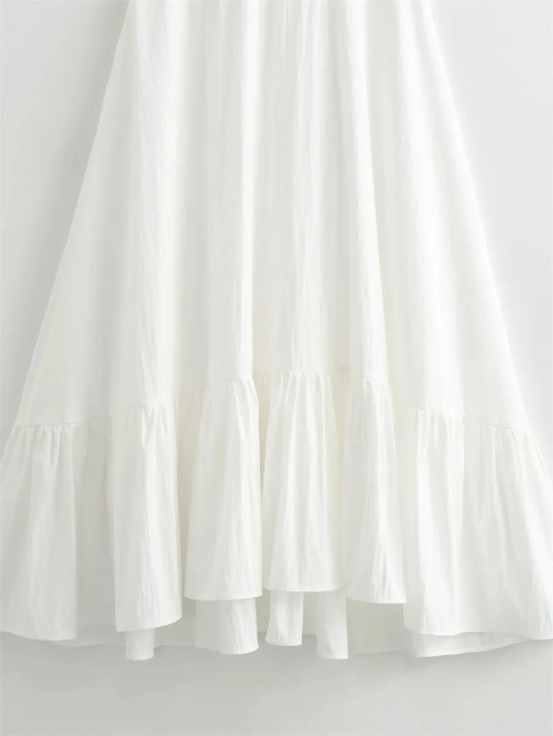 Romantic White Corset Maxi | Vivezzo