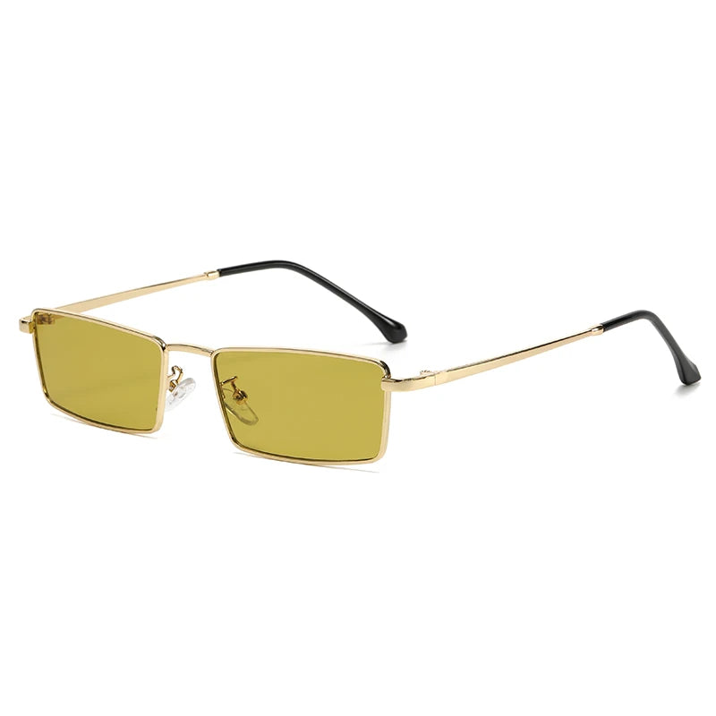 Small Square Metal Sunglasses – Retro Unisex Street Style UV400