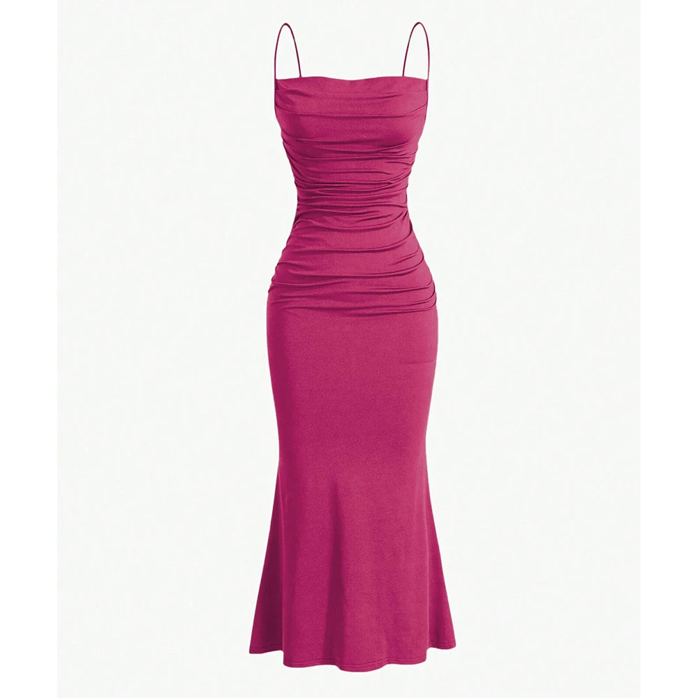 Elegant Spaghetti Strap Maxi Dress | Vivezzo