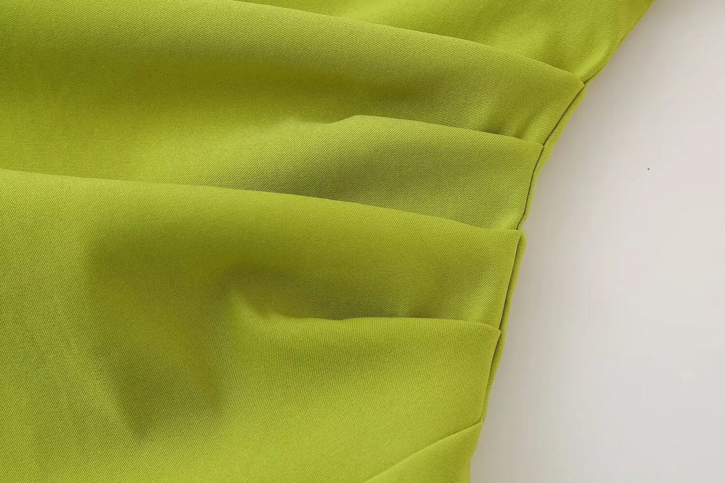 Chic Asymmetry – Strapless Pleated Crop Top | Vivezzo