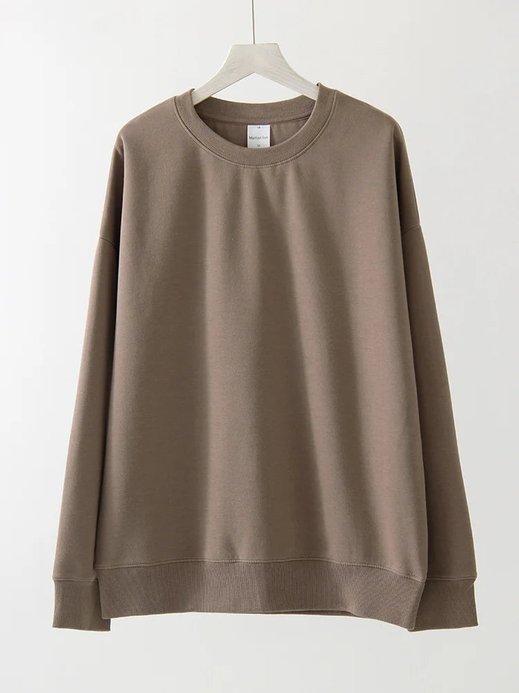 White Oversized Crewneck Sweatshirts Women Autumn Comfort Colors Pink Mom Sweatshirt Yellow Cotton Fall Sweatshirt For Women