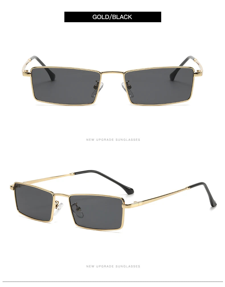 Small Square Metal Sunglasses – Retro Unisex Street Style UV400