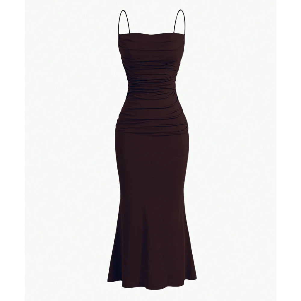Elegant Spaghetti Strap Maxi Dress | Vivezzo